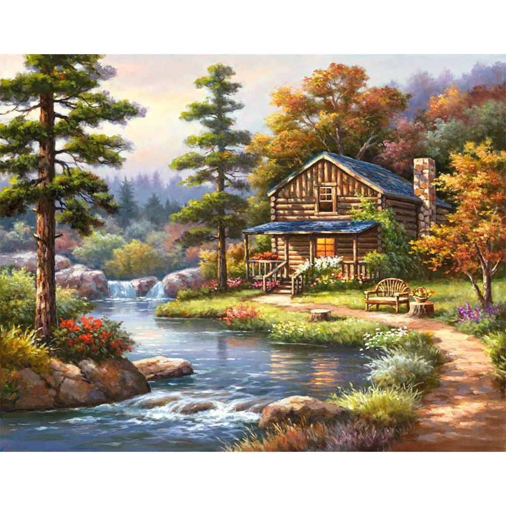 Forest Cabin | Full Round Diamond Painting Kits