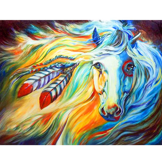 White horse | Full Round Diamond Painting Kits