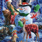Snowman and animals | Full Round Diamond Painting Kits
