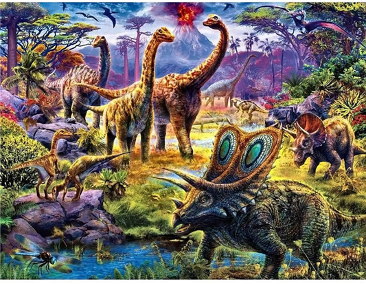 Era of dinosaurs | Full Round Diamond Painting Kits
