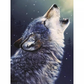Howling wolf | Full Round Diamond Painting Kits