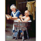 Old man taking a bath | Full Round Diamond Painting Kits