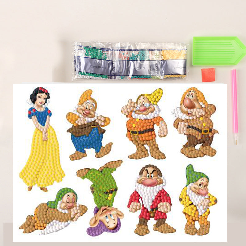 DIY Diamond Painting Stickers Wall Sticker | Snow White and dwarfs