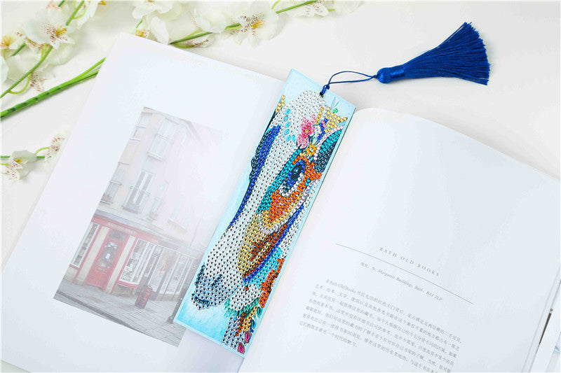 DIY Special Shaped Diamond Painting Leather Bookmark Tassel | Cattle