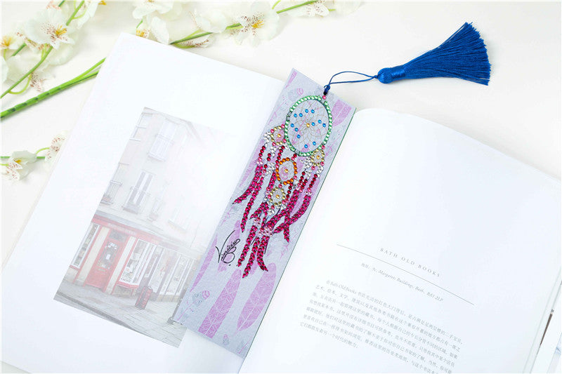 DIY Special Shaped Diamond Painting Leather Bookmark Tassel | Monternet