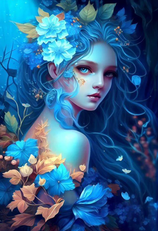 AB Diamond Painting  |  Blue Nature Princess