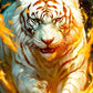 Diamond Painting -  Blazing White Tiger