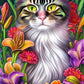 Full Round/Square Diamond Painting Kits  | flowers and cats
