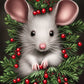 Luxury AB Velvet Diamond Painting Kit - Christmas Rat