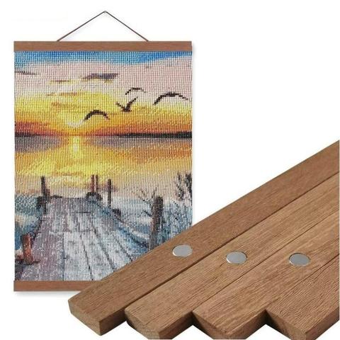 Diamond Painting  Magnetic Wooden Frame | Wood color