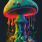 Full Round/Square Diamond Painting Kits |  Colorful Mushrooms