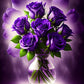 AB Diamond Painting Kit |  Purple Flowers