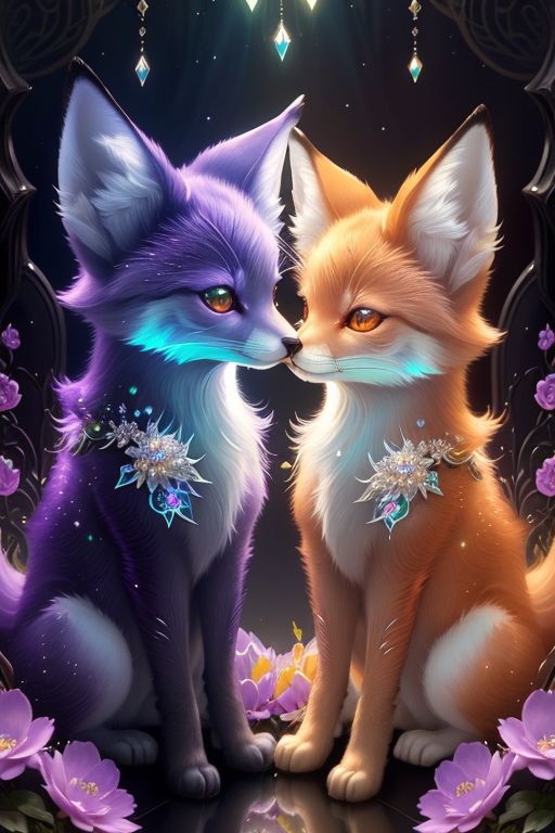 AB Diamond Painting | Two Foxes