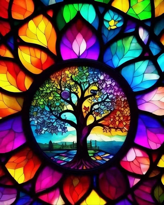 AB Diamond Painting  |  Colorful Dream Tree